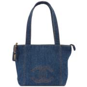 Pre-owned Denim chanel-bags Chanel Vintage , Blue , Dames