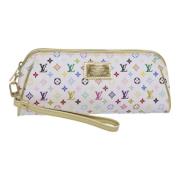 Pre-owned Canvas clutches Louis Vuitton Vintage , White , Dames