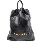 Pre-owned Leather chanel-bags Chanel Vintage , Black , Dames