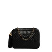 Pre-owned Leather chanel-bags Chanel Vintage , Black , Dames