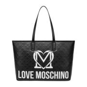 Zwarte synthetische dames shopper Moschino , Black , Dames