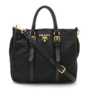 Pre-owned Canvas handbags Prada Vintage , Black , Dames