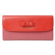 Pre-owned Leather wallets Miu Miu Pre-owned , Red , Dames