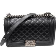 Pre-owned Leather crossbody-bags Chanel Vintage , Black , Dames