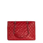 Pre-owned Leather chanel-bags Chanel Vintage , Red , Dames