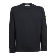 Zwarte Katoenen Trui Stone Island , Black , Heren