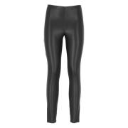 Zwarte elastische stof leggings Wolford , Black , Dames