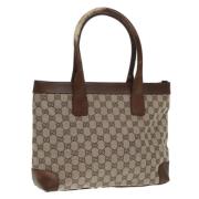 Pre-owned Canvas totes Gucci Vintage , Beige , Dames