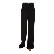 Stijlvolle Broek voor Vrouwen Elisabetta Franchi , Black , Dames