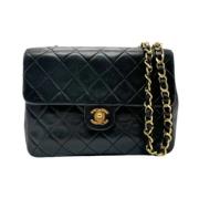 Pre-owned Leather chanel-bags Chanel Vintage , Black , Dames