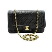 Pre-owned Leather chanel-bags Chanel Vintage , Black , Dames