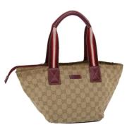 Pre-owned Canvas handbags Gucci Vintage , Beige , Dames