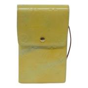 Pre-owned Leather clutches Louis Vuitton Vintage , Yellow , Dames