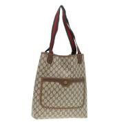 Pre-owned Canvas totes Gucci Vintage , Beige , Dames