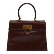 Pre-owned Leather handbags Salvatore Ferragamo Pre-owned , Brown , Dam...