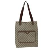 Pre-owned Canvas totes Gucci Vintage , Beige , Dames