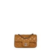 Pre-owned Leather chanel-bags Chanel Vintage , Brown , Dames