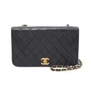 Pre-owned Leather chanel-bags Chanel Vintage , Black , Dames