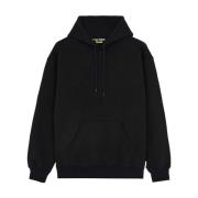 Zwarte hoodie met verstelbare capuchon Iuter , Black , Heren