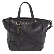 Pre-owned Leather gucci-bags Gucci Vintage , Black , Dames