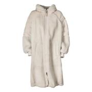 Gewatteerde ritskapmantel Brunello Cucinelli , Gray , Dames