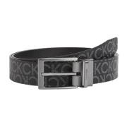 Omkeerbare Leren Riem oor Heren Calvin Klein , Black , Unisex