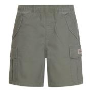 Groene Cargo Shorts met Elastische Tailleband Stüssy , Green , Heren