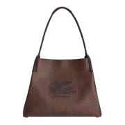 Bruine Geweven Leren Handtas Etro , Brown , Dames