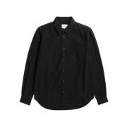 Geborsteld Katoenen Flanellen Overhemd Norse Projects , Black , Heren