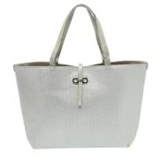 Pre-owned Leather handbags Salvatore Ferragamo Pre-owned , Gray , Dame...