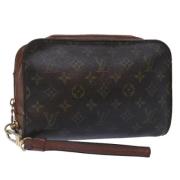 Pre-owned Canvas clutches Louis Vuitton Vintage , Brown , Dames