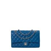 Pre-owned Leather chanel-bags Chanel Vintage , Blue , Dames