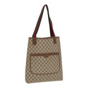 Pre-owned Leather handbags Gucci Vintage , Beige , Dames