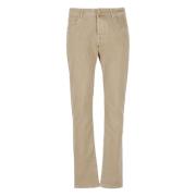 Beige Katoenen Jeans met Riemlussen Jacob Cohën , Beige , Heren