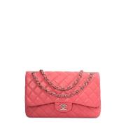 Pre-owned Leather chanel-bags Chanel Vintage , Pink , Dames