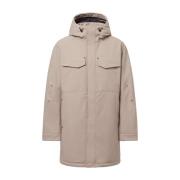 Beige textiel parka voor mannen Ecoalf , Beige , Heren