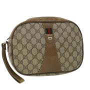 Pre-owned Canvas clutches Gucci Vintage , Beige , Dames