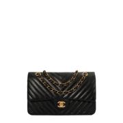 Pre-owned Leather chanel-bags Chanel Vintage , Black , Dames