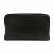 Pre-owned Leather chanel-bags Chanel Vintage , Black , Dames