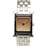 Pre-owned Metal watches Hermès Vintage , Pink , Dames