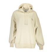 Beige Katoenen Dames Hoodie Sweatshirt Calvin Klein , Beige , Dames