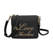 Zwarte synthetische damestas Moschino , Black , Dames