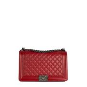 Pre-owned Leather chanel-bags Chanel Vintage , Red , Dames