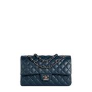 Pre-owned Leather chanel-bags Chanel Vintage , Blue , Dames