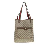 Pre-owned Canvas totes Gucci Vintage , Beige , Dames