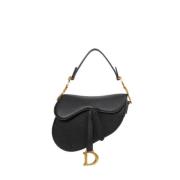 Pre-owned Leather handbags Dior Vintage , Black , Dames