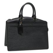 Pre-owned Leather handbags Louis Vuitton Vintage , Black , Dames