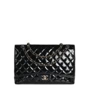 Pre-owned Leather chanel-bags Chanel Vintage , Black , Dames