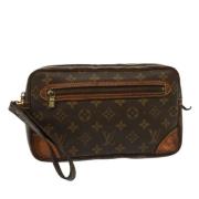 Pre-owned Canvas clutches Louis Vuitton Vintage , Brown , Dames