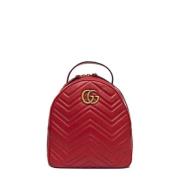 Pre-owned Leather backpacks Gucci Vintage , Red , Dames